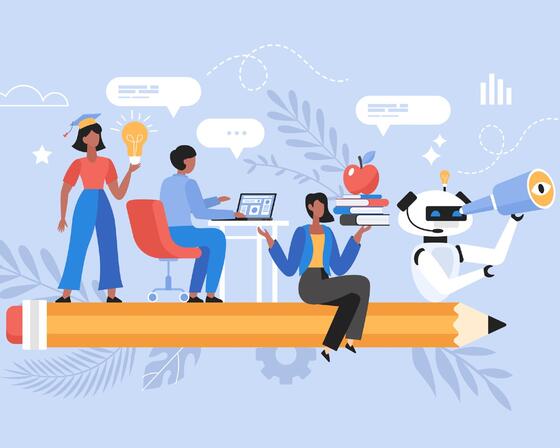 Education artificial intelligence concept